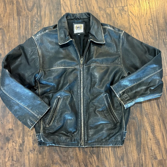 Cinch Other - Vintage CINCH Leather Western Moto Jacket – Size L
